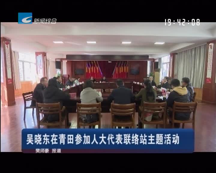 吴晓东在青田参加人大代表联络站主题活动
